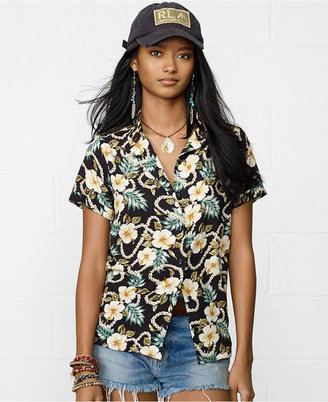Denim & Supply Ralph Lauren Short-Sleeve Button-Front Tropical-Print Shirt