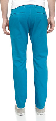 Vince Relaxed Straight Solid Chinos, Cerulean