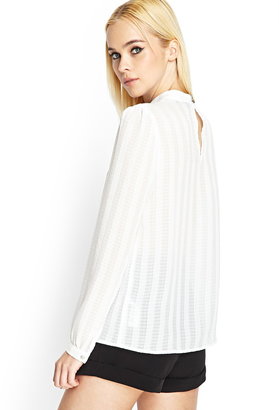 Forever 21 High-Neck Long-Sleeve Top