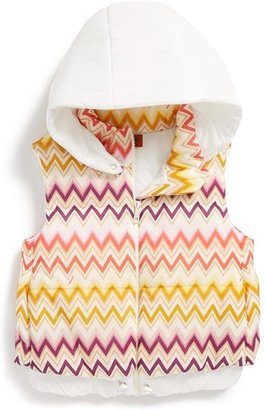 Missoni Puffy Hooded Vest (Toddler Girls)