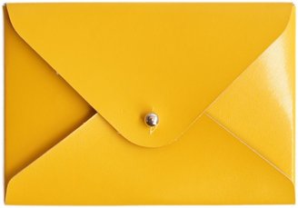 House of Fraser Paper Thinks Yellow leather mini travel card