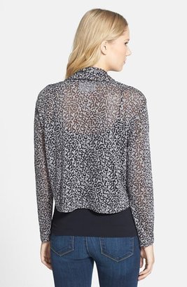 Vince Camuto Leopard Print Relaxed Pullover