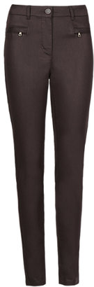 Marks and Spencer M&s Collection Zipped Pocket Coated Jeggings