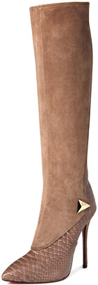 Cesare Paciotti Tall Snake Pointed-Toe Boot