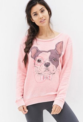 Forever 21 Monocle Bulldog PJ Sweatshirt