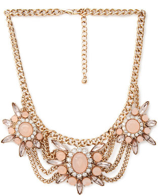 Forever 21 Draped Floral Statement Necklace