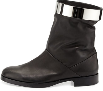 Pierre Hardy Metal Hoop Leather Boot, Black