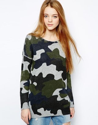 Only Camo Print Sweatshirt