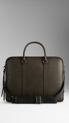 Burberry London Leather Briefcase With Digital Compartment