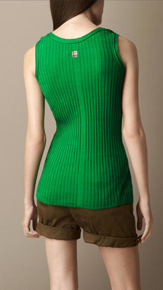 Burberry Ribbed Cotton Knitted Vest