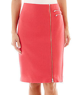 JCPenney Worthington Asymmetric-Zip Pencil Skirt