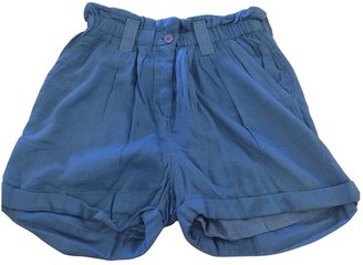 Laurence Dolige Blue Cotton Shorts