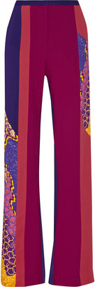 Peter Pilotto OS color-block printed stretch-wool wide-leg pants