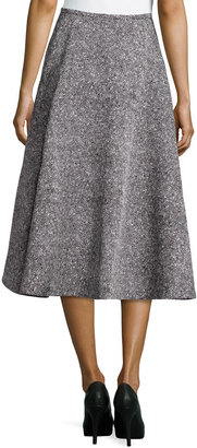Michael Kors Tweed Bias Circle Midi Skirt