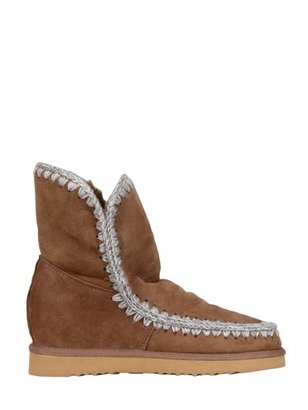 Mou 70mm Shearling Wedge Eskimo Boots