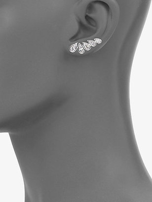 Adriana Orsini Sterling Silver Pear-Cut Curve Earrings