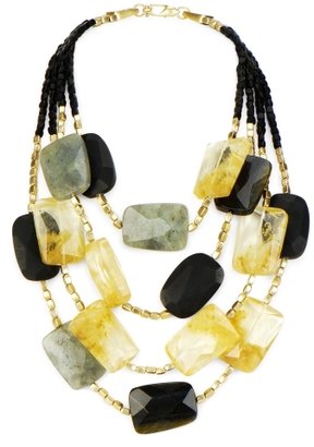 Kenneth Cole Multi-Layer Stone Necklace