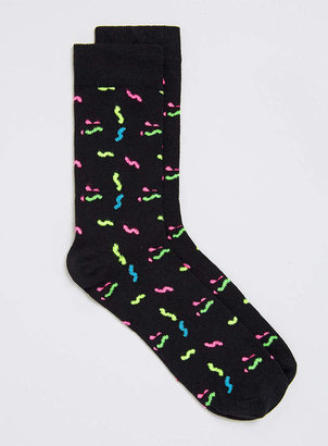 Topman Neon Squiggle Design Socks