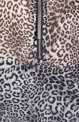Vince Camuto 'Glacier Leopard' Print Crewneck Blouse (Regular & Petite)
