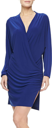 Norma Kamali Daphne Long-Sleeve Jersey Coverup Dress