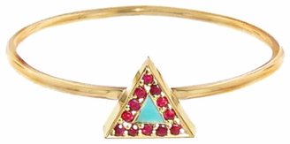 Jennifer Meyer Ruby and Turquoise Inlay Triangle Ring