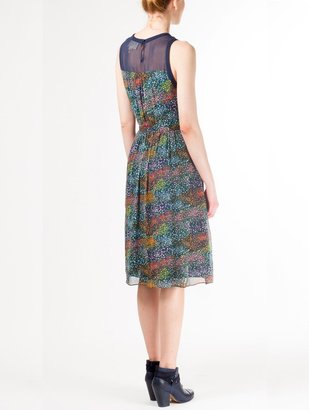 Band Of Outsiders Flower Field Colorblock Dress