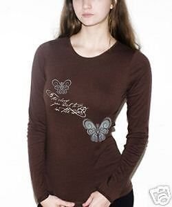 American Apparel NEWTG DIY Butterfly Gandhi yoga shirt
