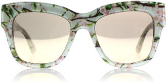 Dolce & Gabbana 4231 Sunglasses Aqua Peach Flowers 28436G