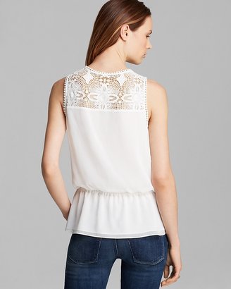 Adrianna Papell Embroidered Sleeveless Blouse