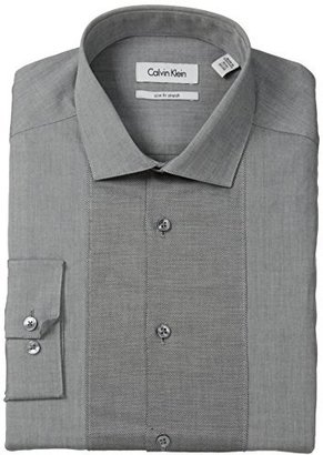Calvin Klein Men's Slim-Fit Heathered Solid Button-Front Shirt with French Placket