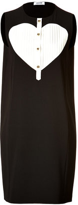 Moschino Cheap & Chic MOSCHINO CHEAP AND CHIC Shift Dress with Pleated Heart Detail