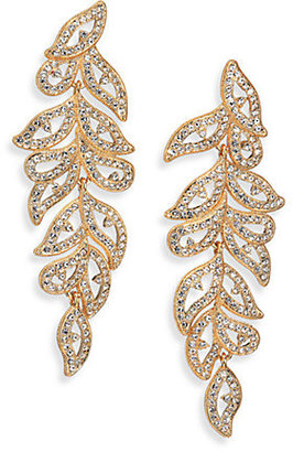 Adriana Orsini Pavé Crystal Leaf Drop Earrings