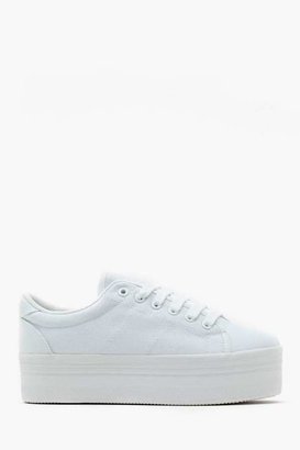Nasty Gal Zomg Platform Sneaker - White