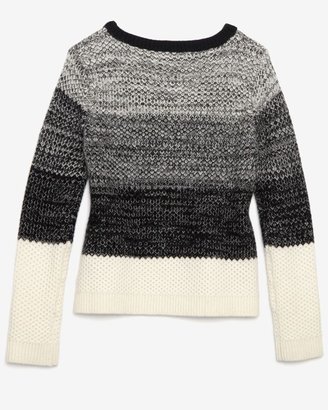 Shae Exclusive Marled Sweater: Black/white