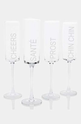 Cathy's Concepts 'Cheers!' Contemporary Champagne Flutes