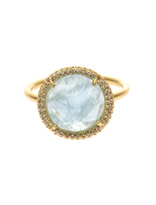 Irene Neuwirth Diamond, aquamarine & yellow-gold ring