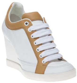 See by Chloe New Womens White Multi Wedge Trainer Leather Trainers Sports Luxe