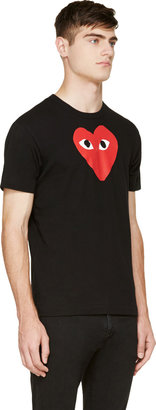 Comme Des Garcons Play 31436 Comme des Garçons Play Black & Red Logo T-Shirt