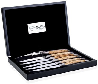Laguiole BirchwoodSix-Piece Steak Knife Set