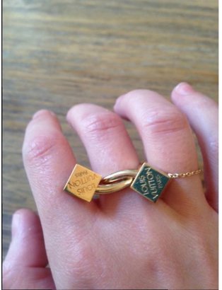 Louis Vuitton Gold Steel Ring