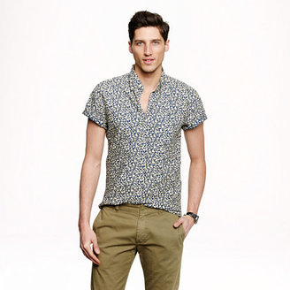 J.Crew Short-sleeve popover in reverse-printed floral