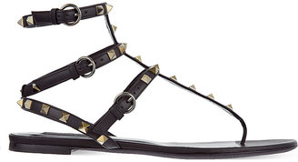Valentino Rockstud Leather Gladiator Sandals - for Women