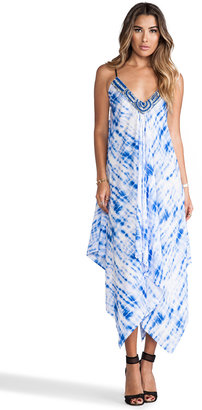 T-Bags 2073 T-Bags LosAngeles Embellished Asymmetrical Maxi Dress with Tonal Hem