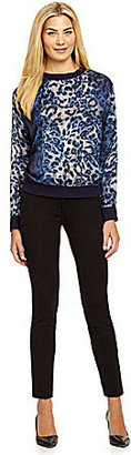 Vince Camuto Leopard-Print Sweatshirt