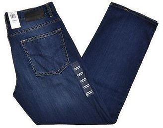 Calvin Klein Jeans Mens Classic Straight Leg Denim Whisker Wash Pants Blue New