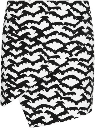Topshop Bat Print Mini Skirt