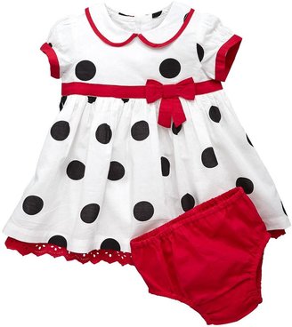 Ladybird Baby Girls Spot Dress and Knicker Set