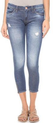 Blank Straight Leg Jeans with Ankle Zips
