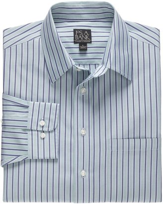 Jos. A. Bank Traveler Tailored Fit Long-Sleeve Point Collar Sport Shirt.