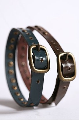 Urban Outfitters Set Of 2 Leather Studded Bracelets